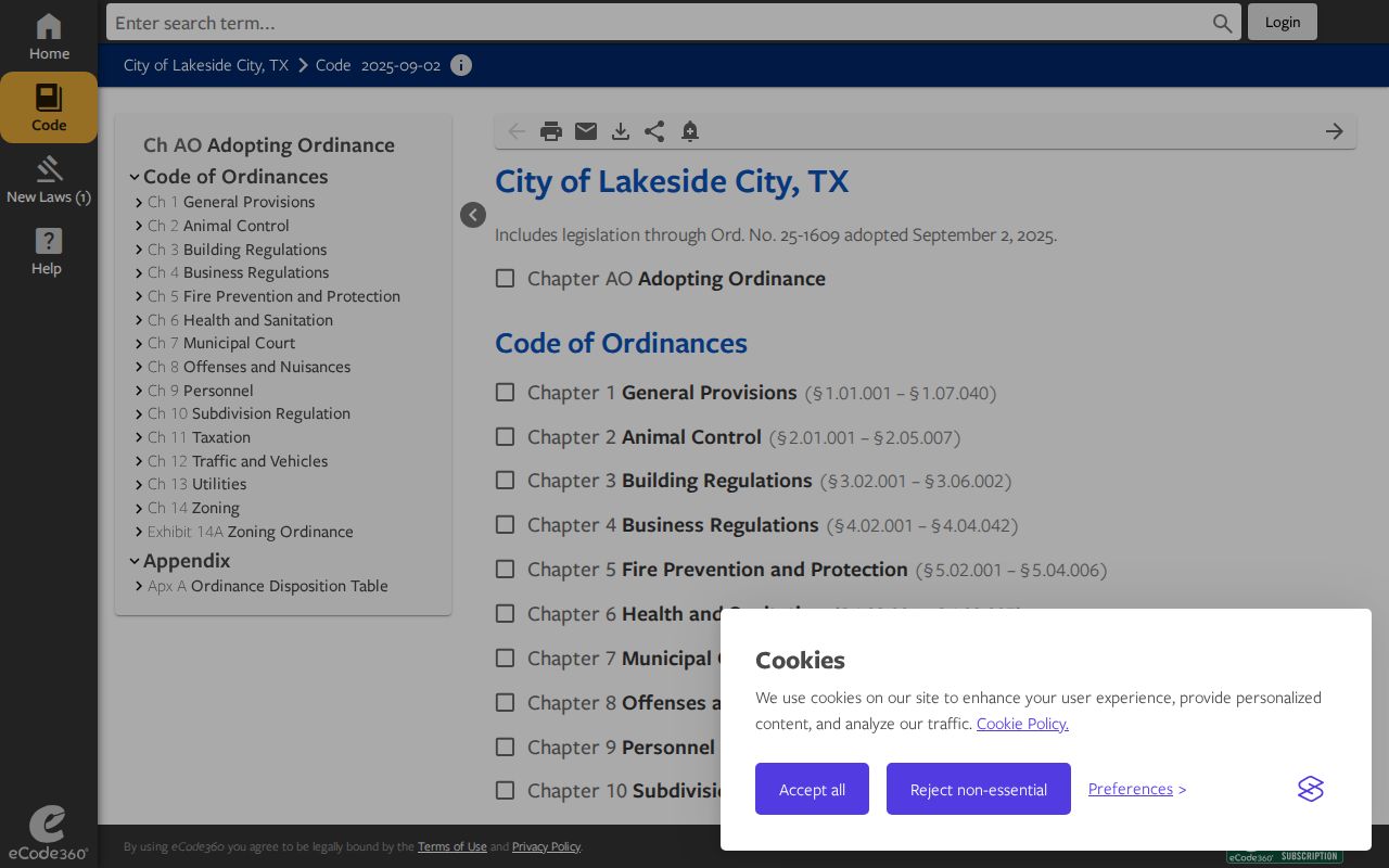Lakeside City court docket municipal code Chapter 7